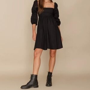 Exlura Whimsigoth Dark Fairy Off The Shoulder Smocked Midi Dress, XS